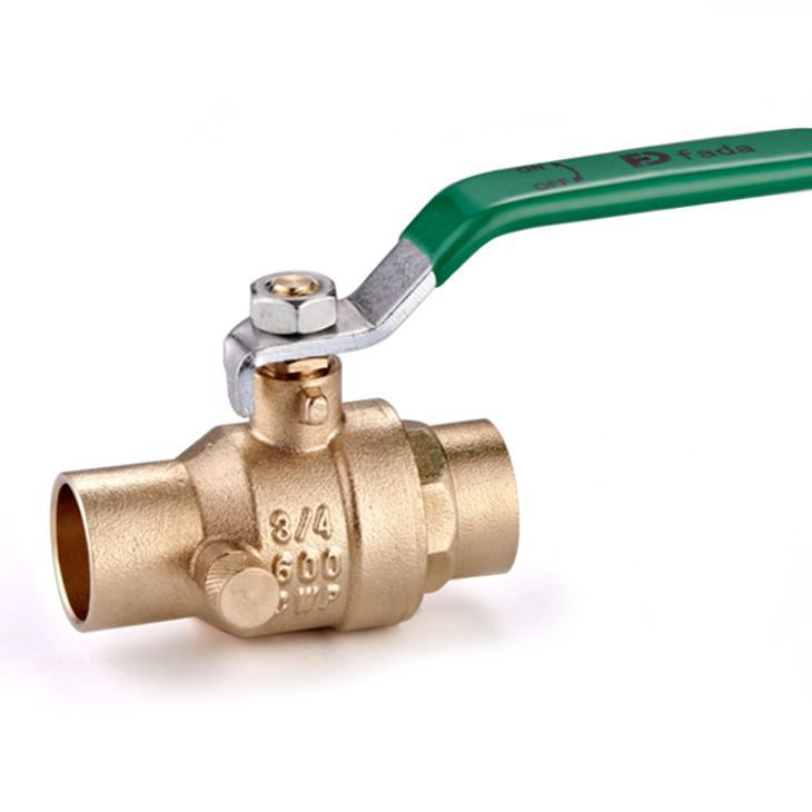 Lead-free Brass Solder Ball Valve Sweat X Sweat with Drain