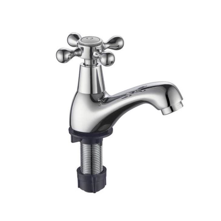 Brass Single Handle Basin Tap Chrome Plated