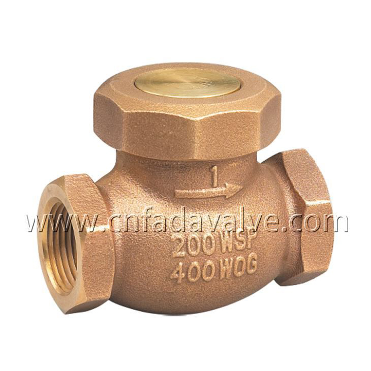 Fada® 1” Bronze Spring Loaded Lift Check Valve -FNPT