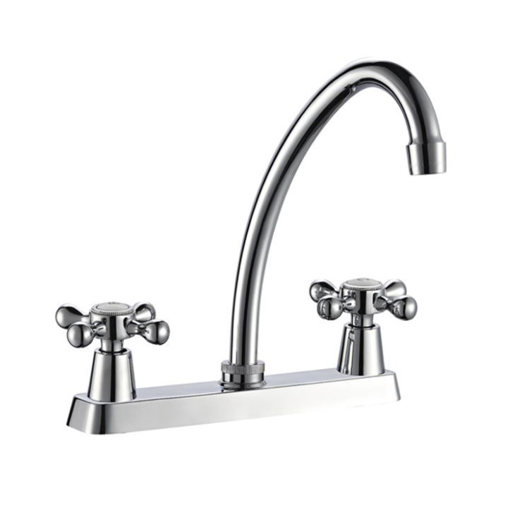 High Swivel Spout Double Handle Kitchen Faucet