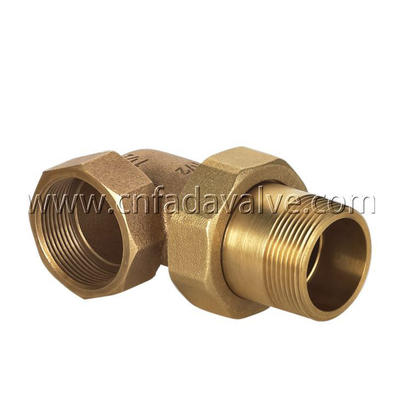 FPT X MPT Bronze Union Elbow & Nut, Angle Union Connector