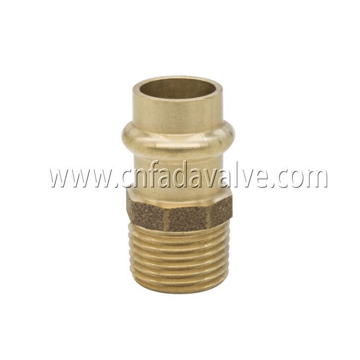 V-profile, Press Fittings/CC499K Bronze, Male X Press